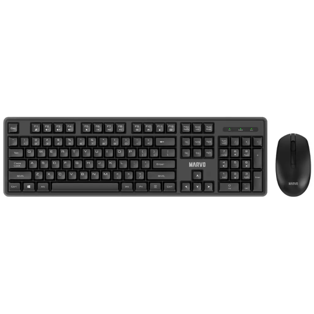Combo Mouse/Teclado Inalámbrico WS005 Negro Marvo