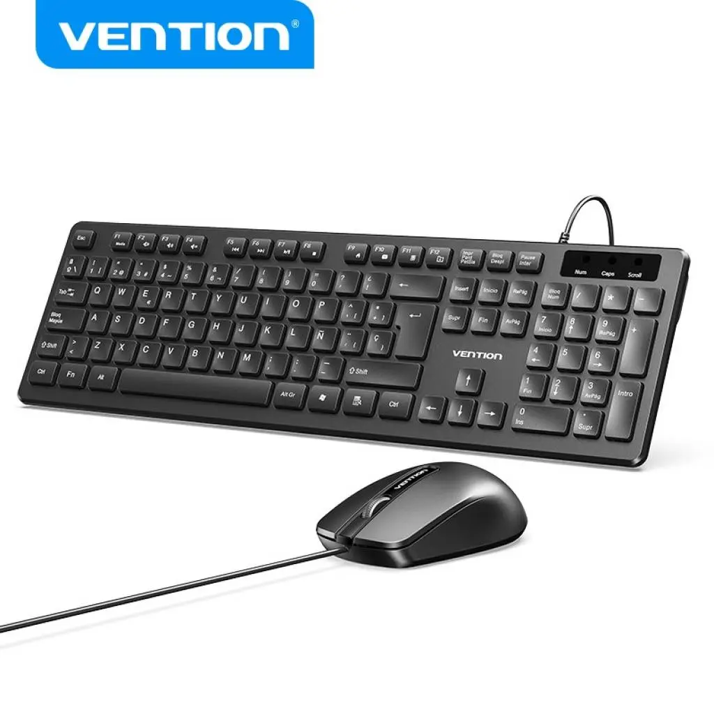 Combo Teclado y Mouse USB Negro KTCB0-ES Vention