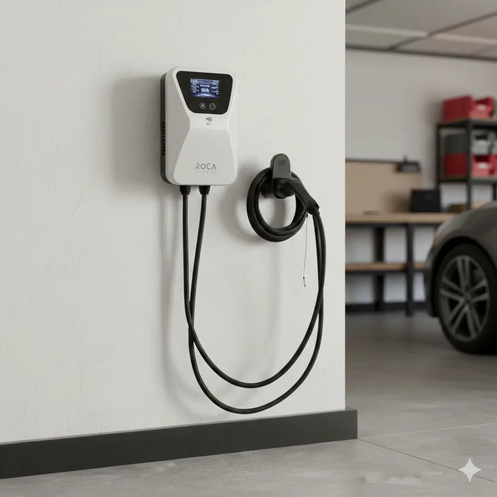 Cargador Wallbox para Vehículos Eléctricos RC-EV-02 22KW 8A/10A/13A/16A/32A Roca - Imagen 2