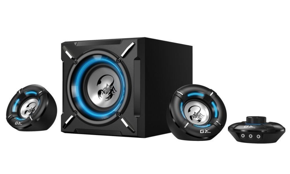 Parlante Genius GX Gaming SW-G2.1 1000 Luces ritmicas.