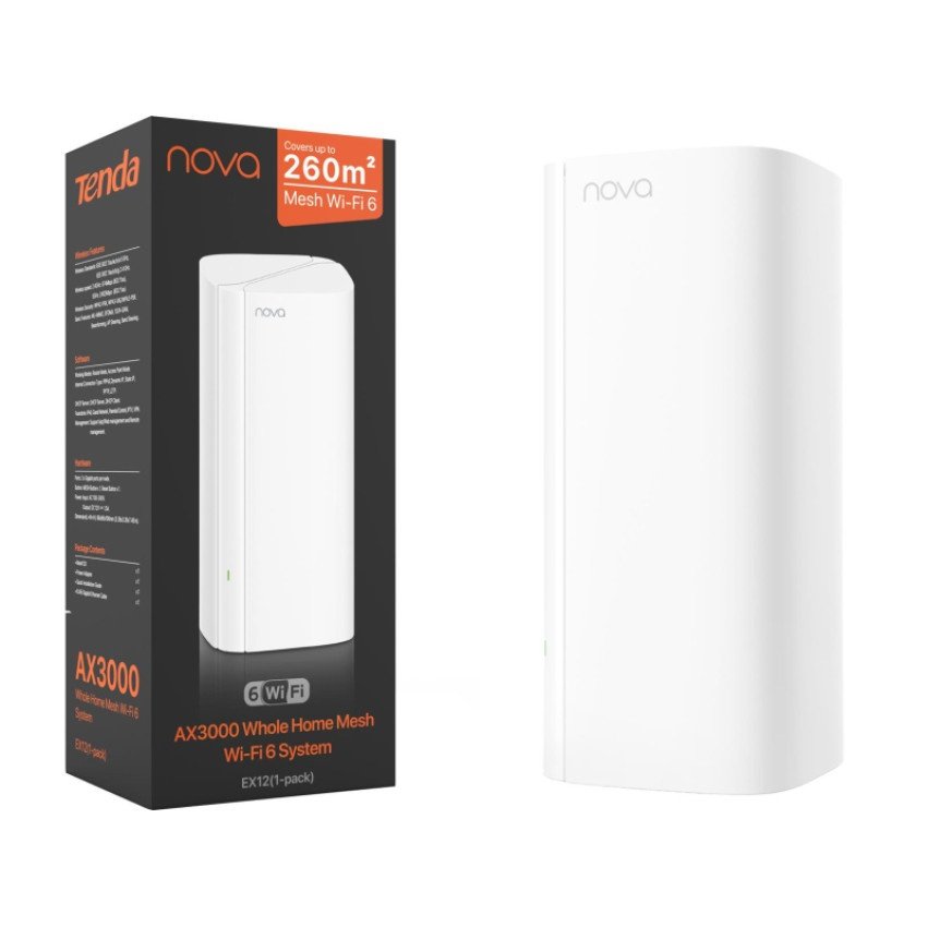 Router Tenda Wifi-6 Mesh Nova EX12 AX3000 Mesh 1 pack.