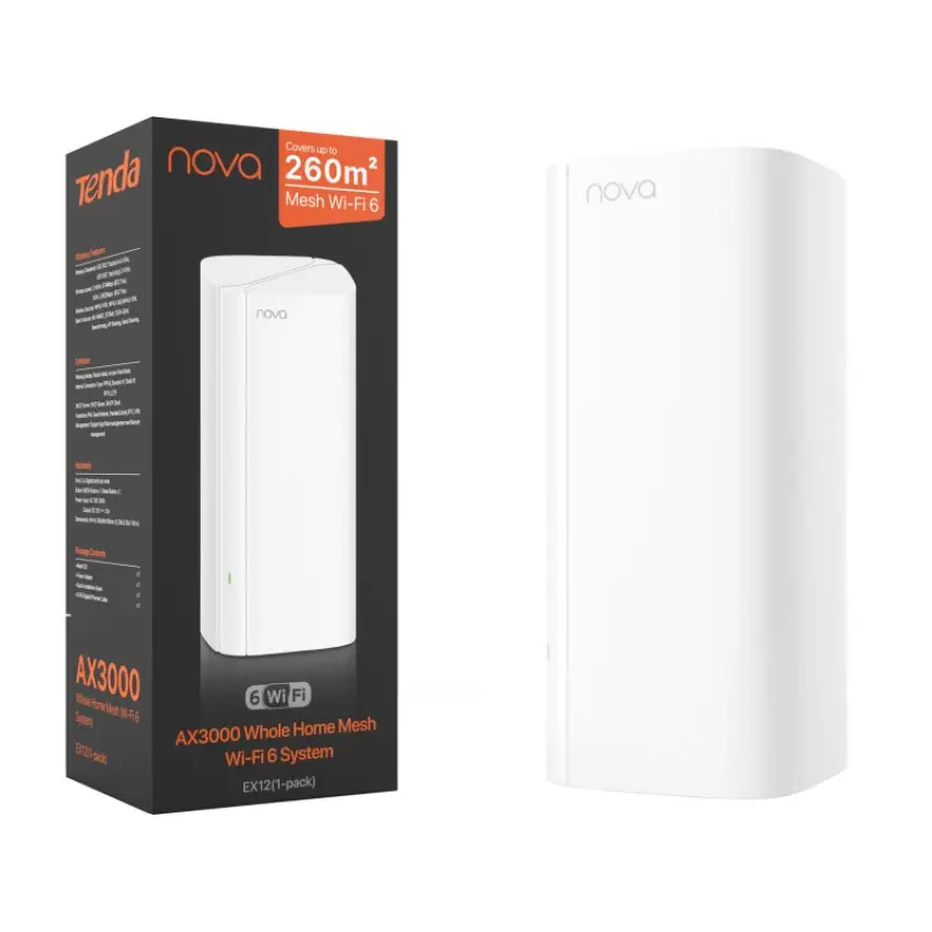 Router Tenda Wifi-6 Mesh Nova EX12 AX3000 Mesh 1 pack.